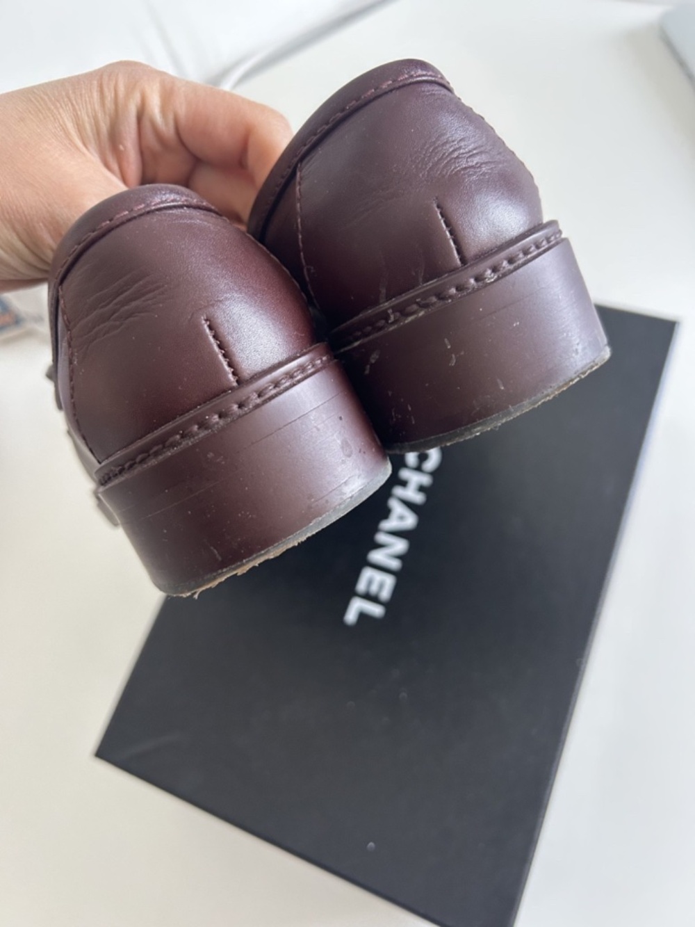 Chanel Turnlock Loafer 7.5 Burgundy - Picture 3 of 8